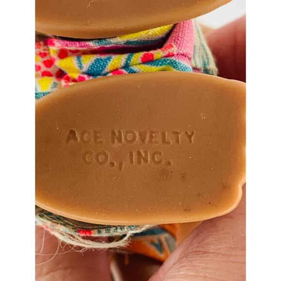 Vintage 1980s Troll Dolls Ace Bright Rainbow Hair Overalls Orange Hair Punk Lot - Picture 7 of 8